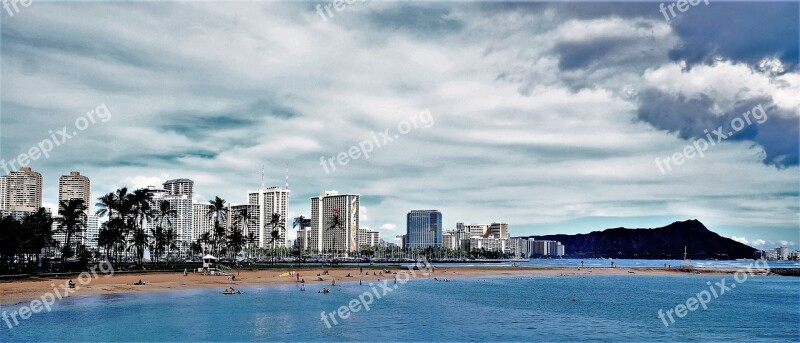 Diamond Head Honolulu Hawaii Ocean Waikiki