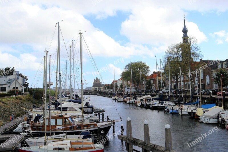 Holland Veere Port Ships Netherlands