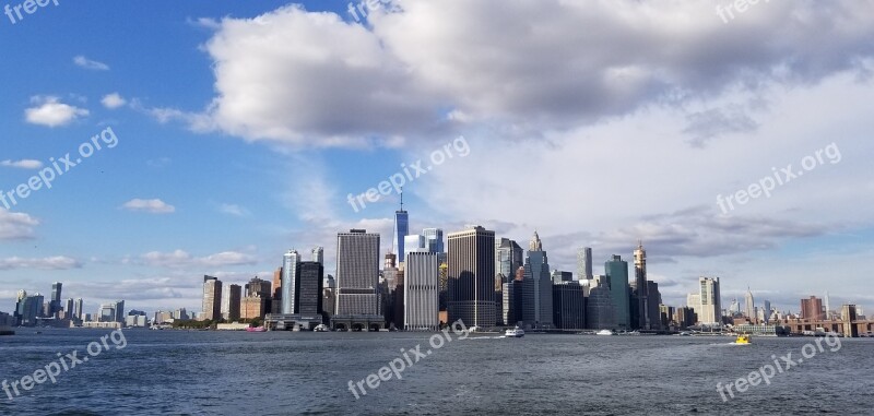 Nyc Landscape View Downtown Panorama