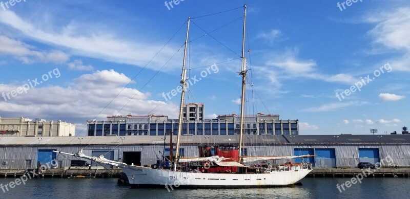 Nyc Red Hook Ship Brooklyn Watercraft