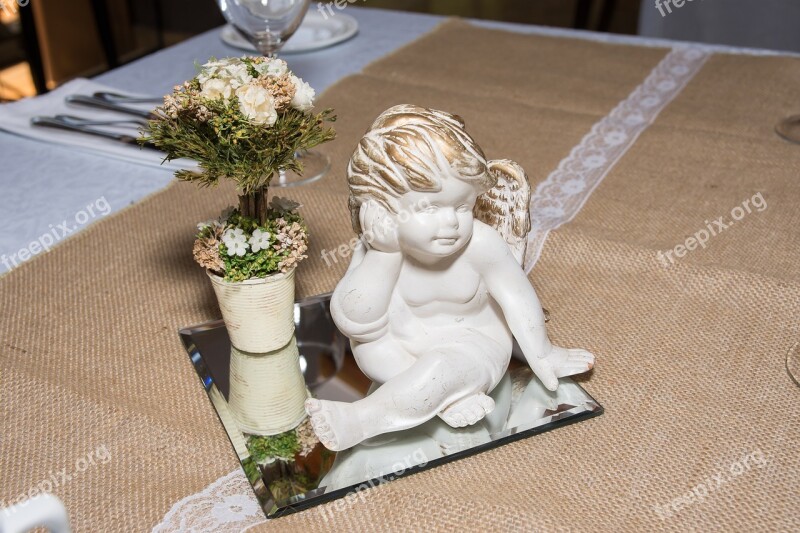 Angel Decoration Baptism Figure Deco