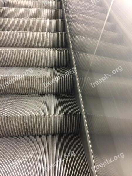 Escalator Stairs Railway Station City Perspective