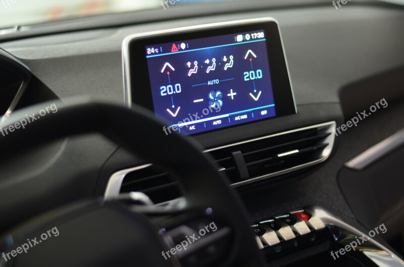 The Interior Of The Auto Cockpit Peugeot Modern