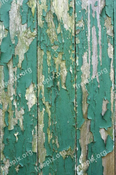 Wood Door Old Paint Weathered