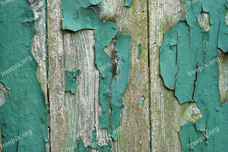 Wood Door Old Paint Weathered