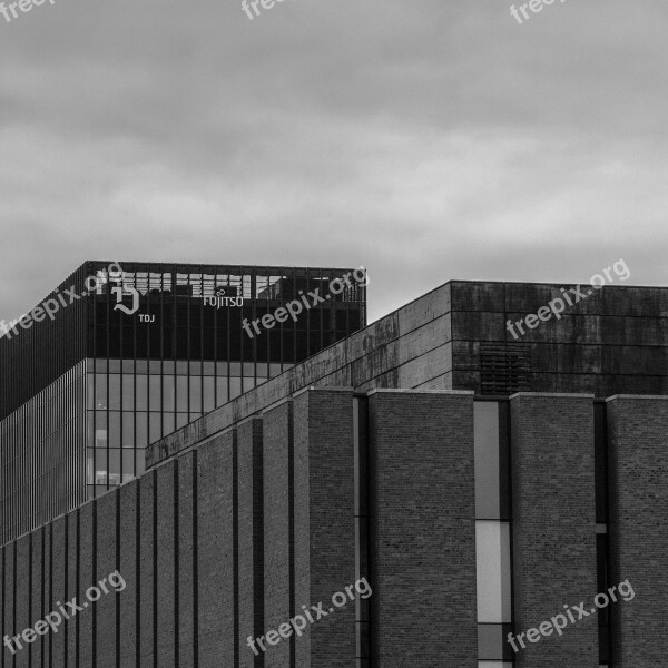 Nospr Katowice Black And White Architecture Evening