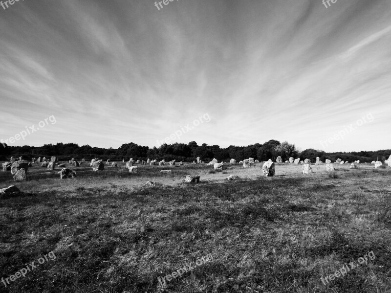 Menhirs Alignments Of The Megalithic Carnac Brittany Free Photos