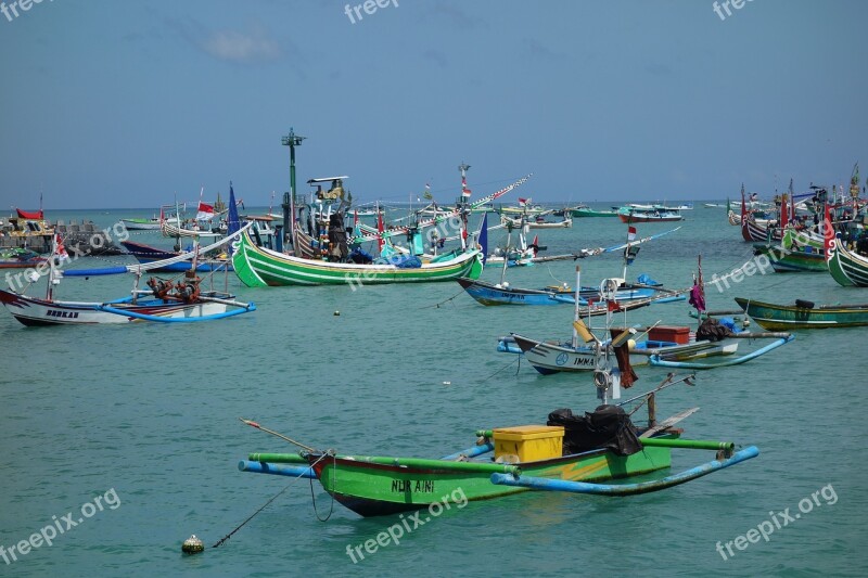 Bali Boat Bay Fishing Ship