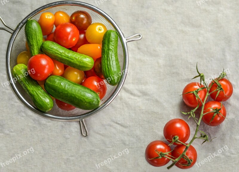 Tomatoes Cherry Tomatoes Vegetable Cucumber Raw