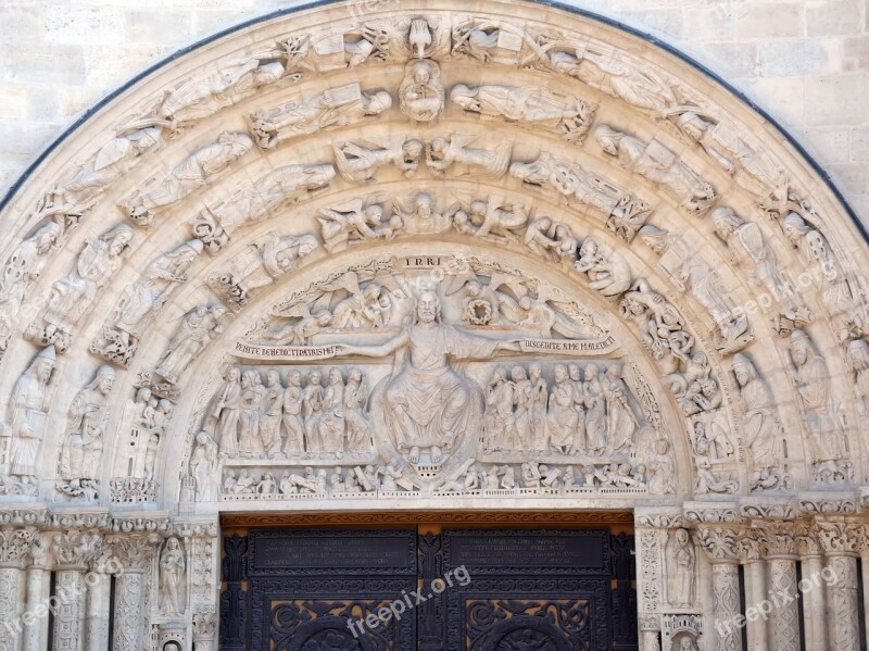 St-denis Basilica Eardrum Portal Sculptures