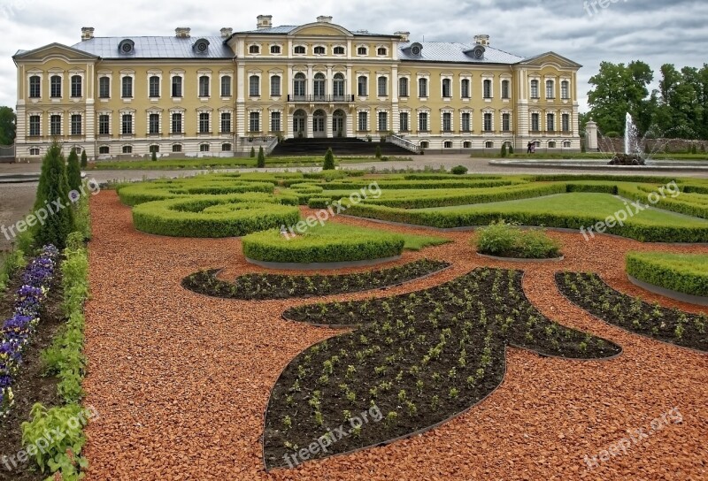 Latvia Castle Rundāle Castle Garden Baroque