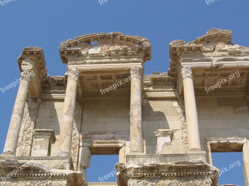 Library Ephesus Classical Architecture Turkey Archaeology