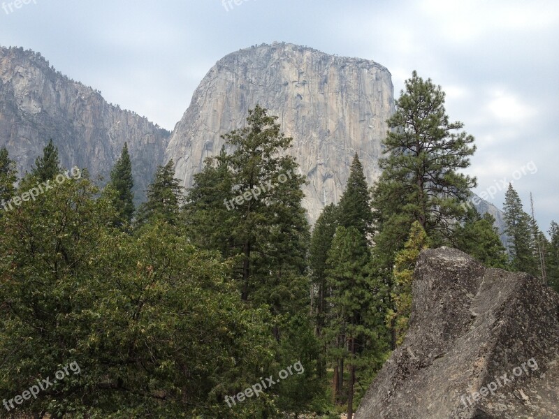 Yosemite Mountain California Outdoors Wilderness