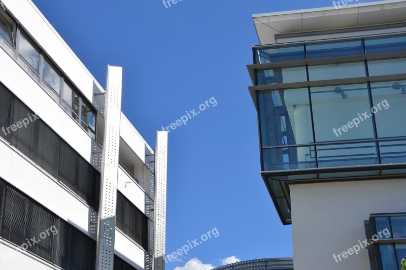 Architecture Tower House Glass Mirroring Cloud