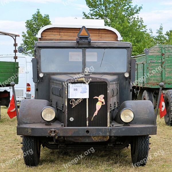 Truck Old Historically Faun German Empire