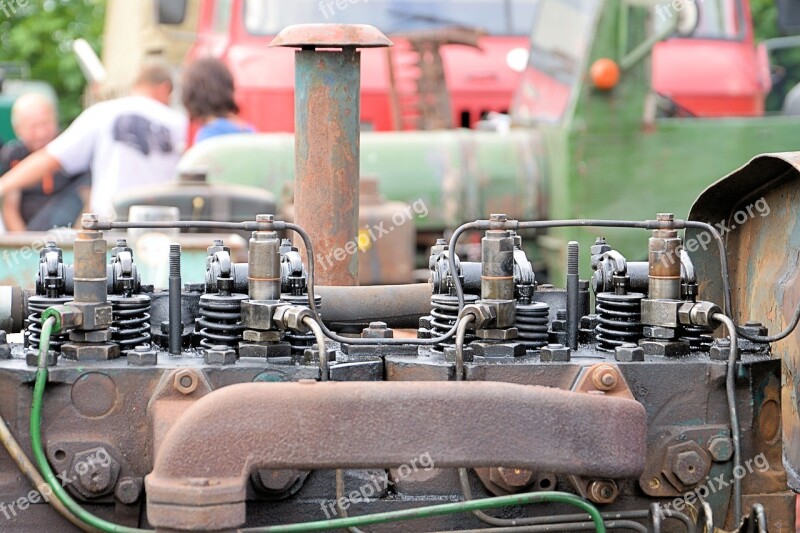 Tractor Motor Old Historically Historical Tractor