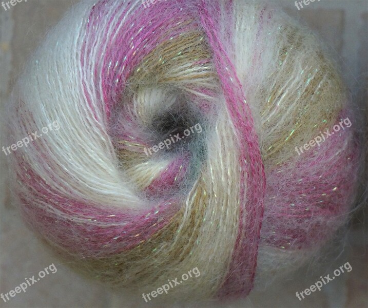 Yarn Mohair Sparkle Handicraft Knitting