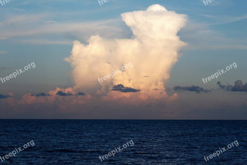 Clouds Ocean Sky Summer Sky Clouds