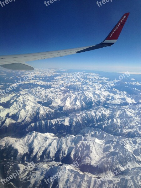 Flying Pyrenees Summit Snow Mountain Summit