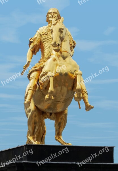 Golden Rider August The Strong Places Of Interest Statue Equestrian Statue