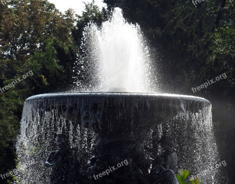 Dresden Fountain Promenade Water Beaded