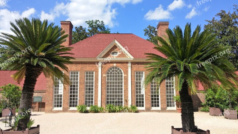 Mount Vernon Palm Trees House Mansion Plantation