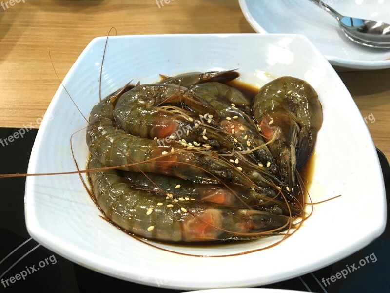 Korean Food Chapter Soy Shrimp Shrimp Side Dish Free Photos