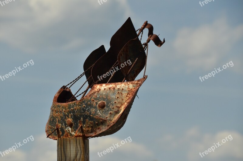 Boat Ship Sailing Glance Metal