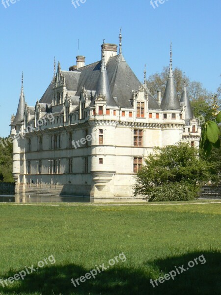 Castle Azay Curtain Châteaux De La Loire Castle Of Azay Le Rideau Architecture