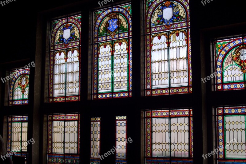 Stained Glass Window Krotoszyn The Town Hall Colors Pane