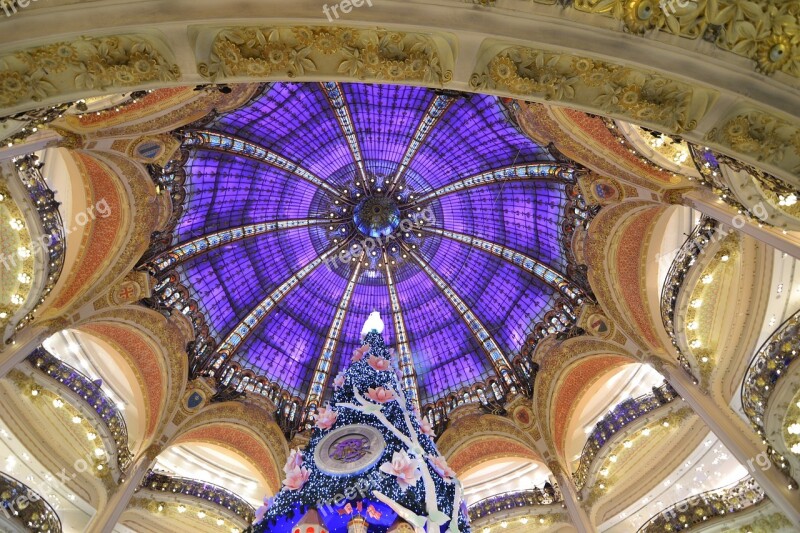 Galeries Lafayette Paris Christmas Gallery Lafayette Haussmann Colors