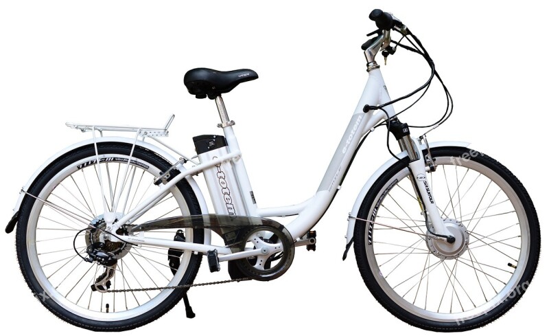 Electric E-bike Bike White Background