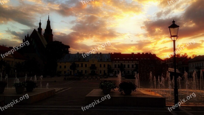 Sunset Sky Orange Sky The Backlight Olkusz