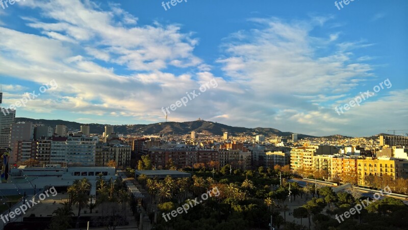 Arenas Shopping View Barcelona Spain Tibidabo Free Photos