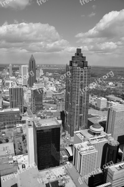 Atlanta Georgia Aerial View City Downtown