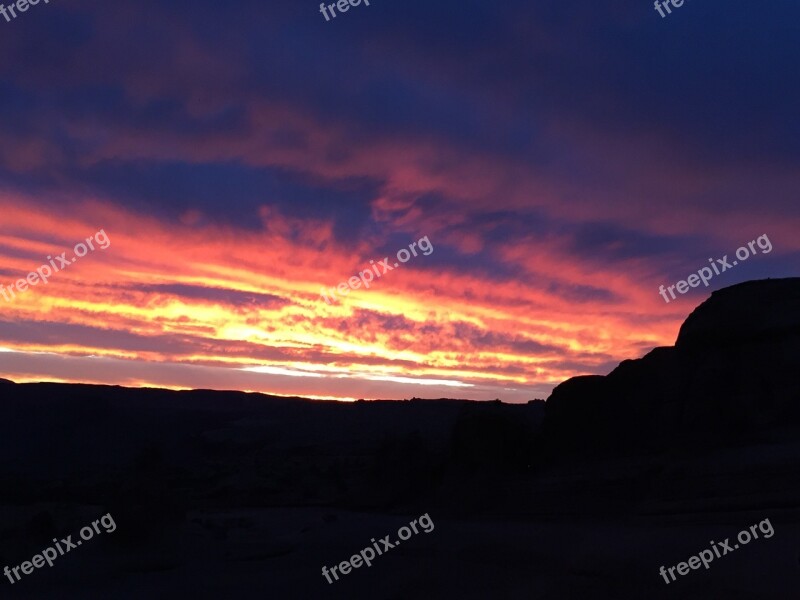 Sunset Moab Desert Free Photos