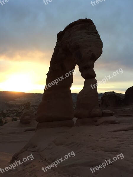 Sunset Moab Desert Free Photos