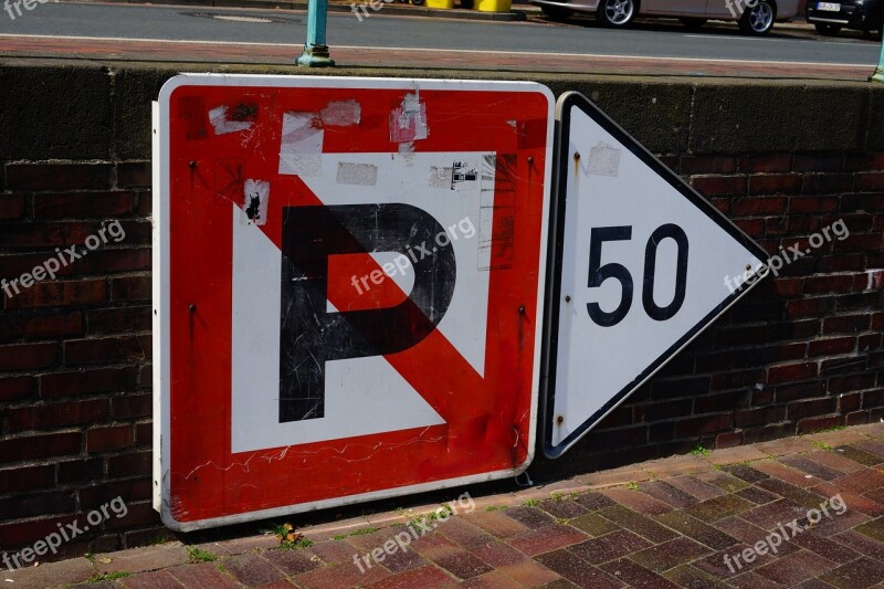 Parking Prohibited Road Sign Park Note Ban