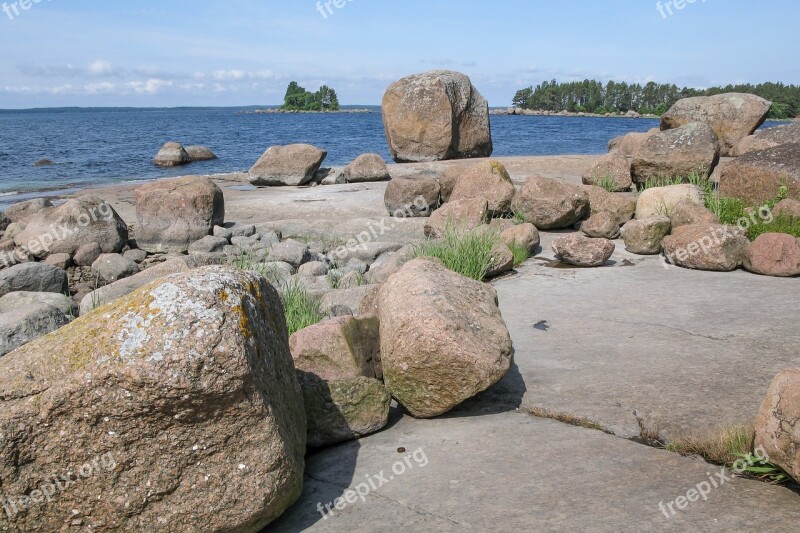 Sea Beach Stone Seaside Landscape