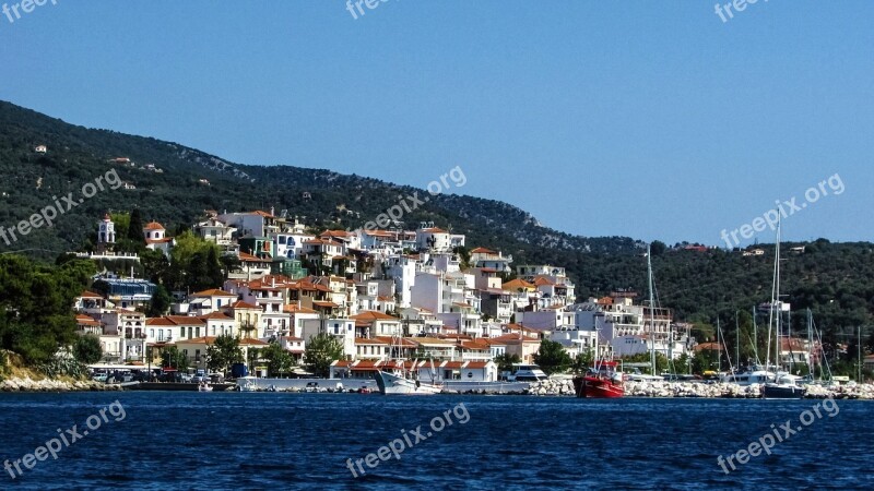 Greece Skiathos Chora Island Greek