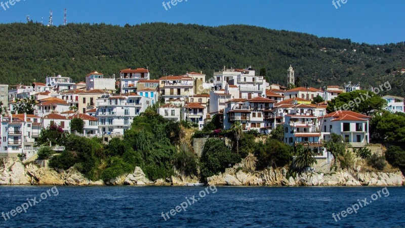 Greece Skiathos Chora Island Greek