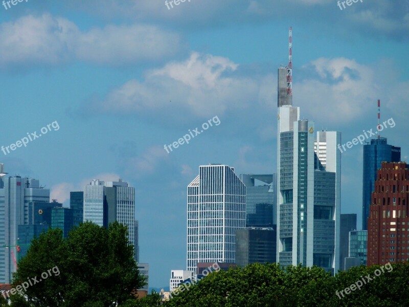 Skyline Ffm Frankfurt Frankfurt City Mainhattan