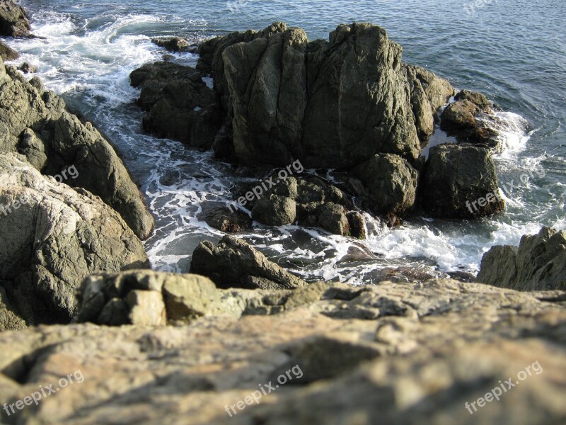 Sea Rocks Water Landscape Natural