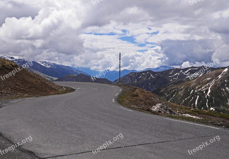 Highest Pass Road Europe Col De La Bonette Maritime Alps South Of France Mountains