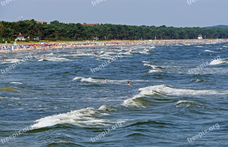 Beach Rügen Binz Baltic Sea Wave