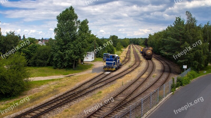 Rails Loco Locomotive Railway Landscape