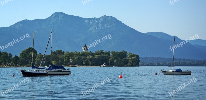 Landscape Chiemgau Chiemsee Ladies Island Water