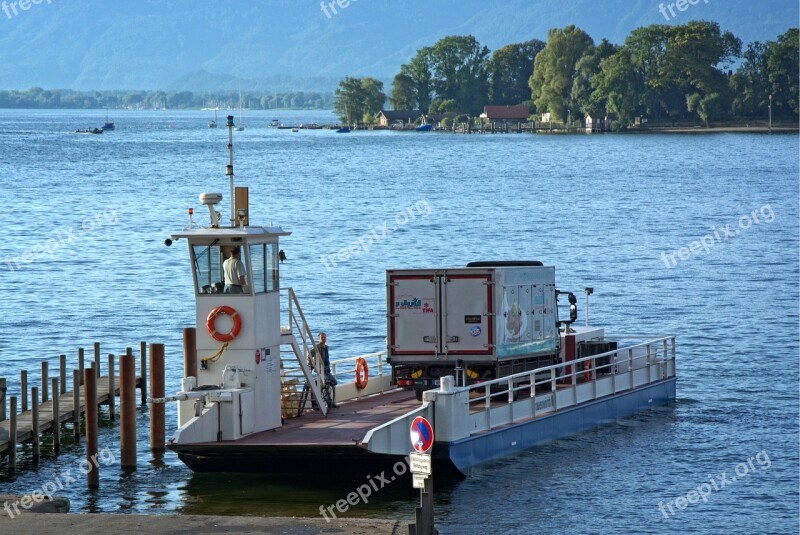 Traffic Transport Ferry Water Lake