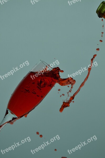 Wine Splash Red Wine Glass Drink