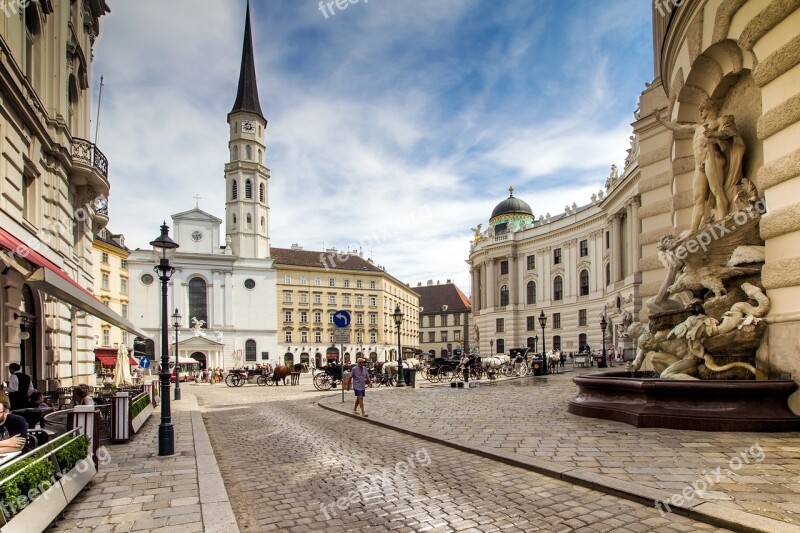 Vienna Downtown Michaelerplatz St Michael's Church Free Photos